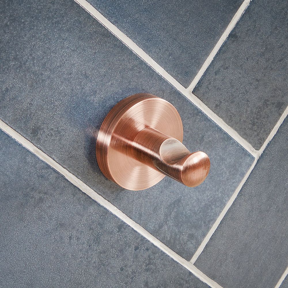 Milano Eris Modern Single Robe Hook Copper