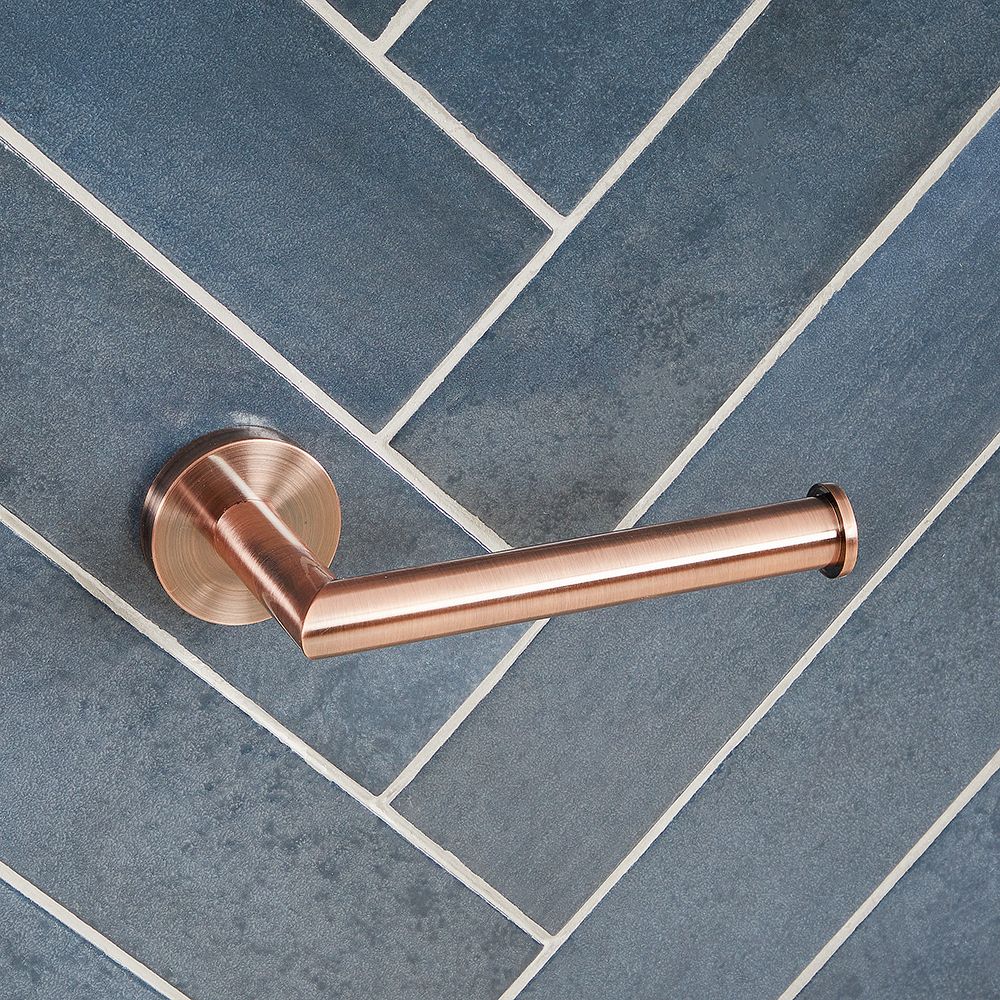 Milano Eris Modern Toilet Roll Holder Copper