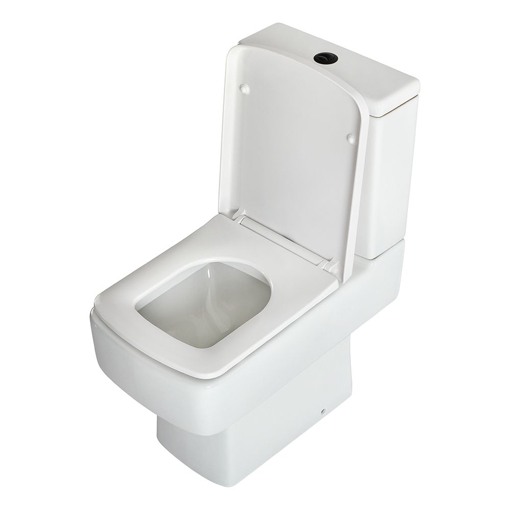 Milano Elswick - Modern Close Coupled Toilet with Soft Close Seat 