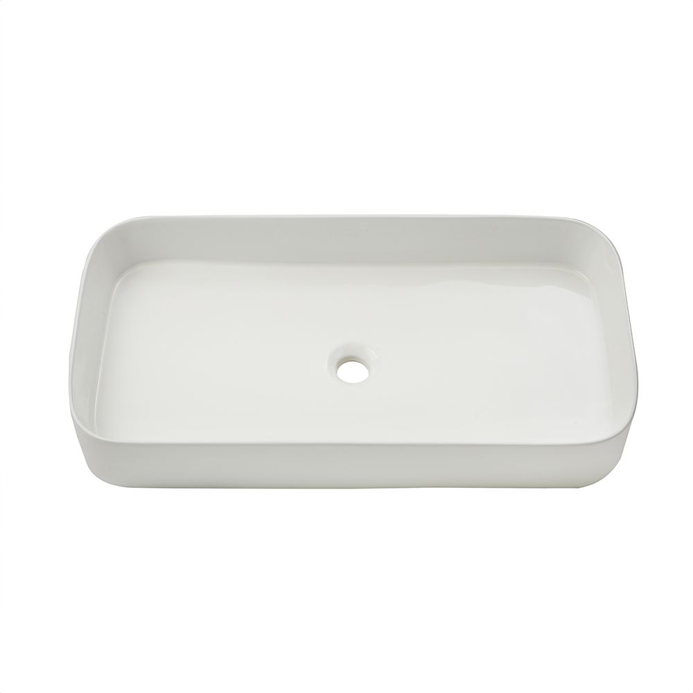 Milano Covent - White Modern Rectangular Countertop Basin - 750mm x ...