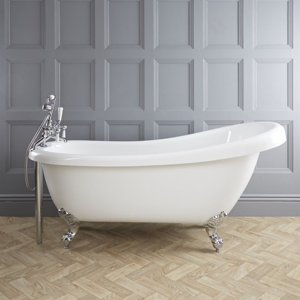 Milano Legend 1710mm x 740mm Freestanding Slipper Bath with Choice of