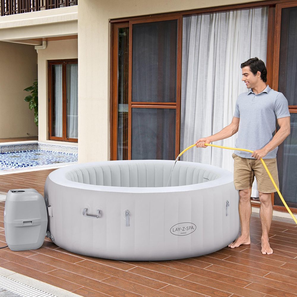 Lay-Z-Spa Paris - AirJet Inflatable 4 Person Hot Tub with LED Lights