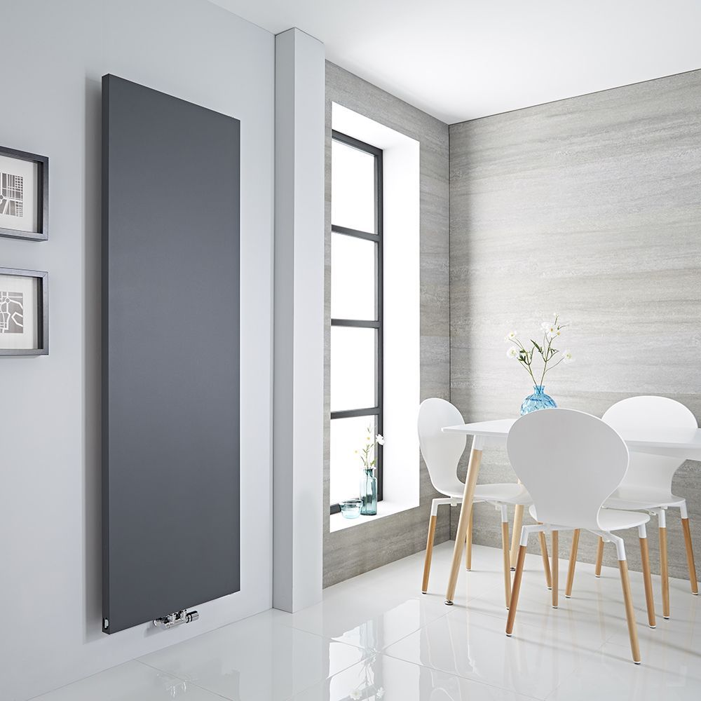 Milano Riso - Anthracite 1800mm Vertical Designer Radiator (Single 