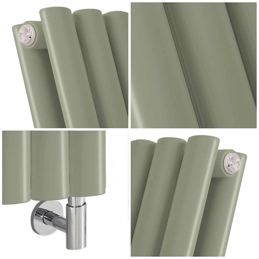 Milano Aruba Electric Sage Leaf Green Vertical Designer Radiator