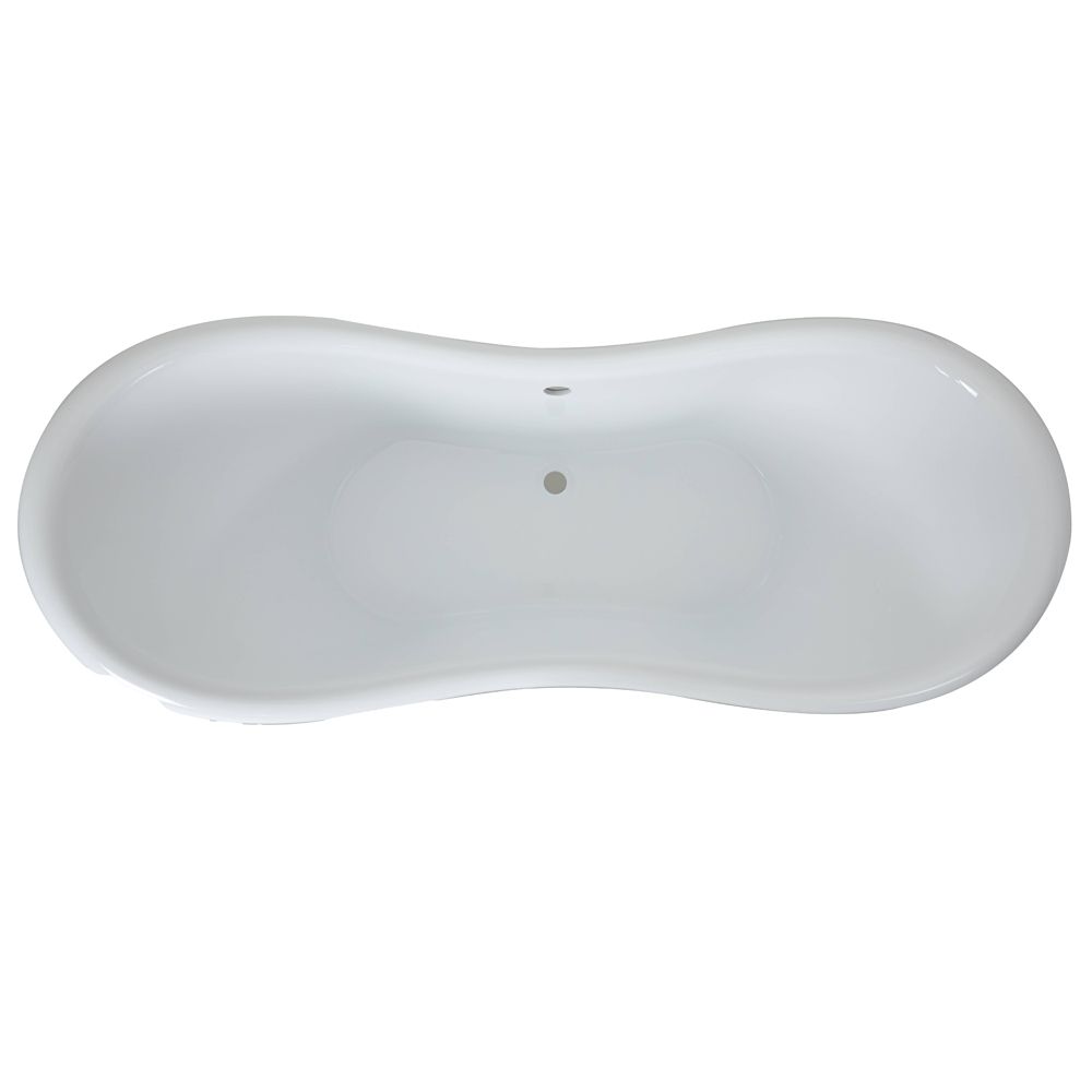 Milano Hest Stone Grey Traditional DoubleEnded Freestanding Slipper