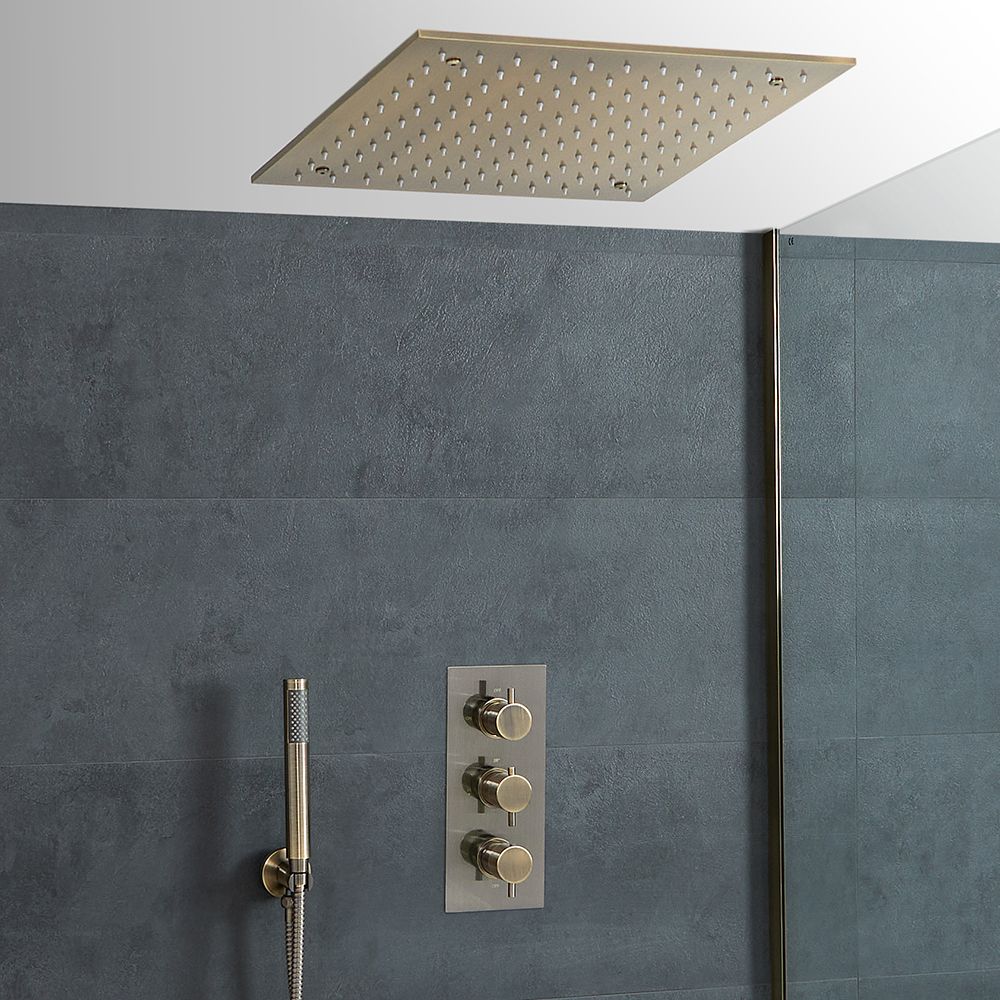 Milano Clarus - Thermostatic Shower with Recessed Shower Head and Hand ...