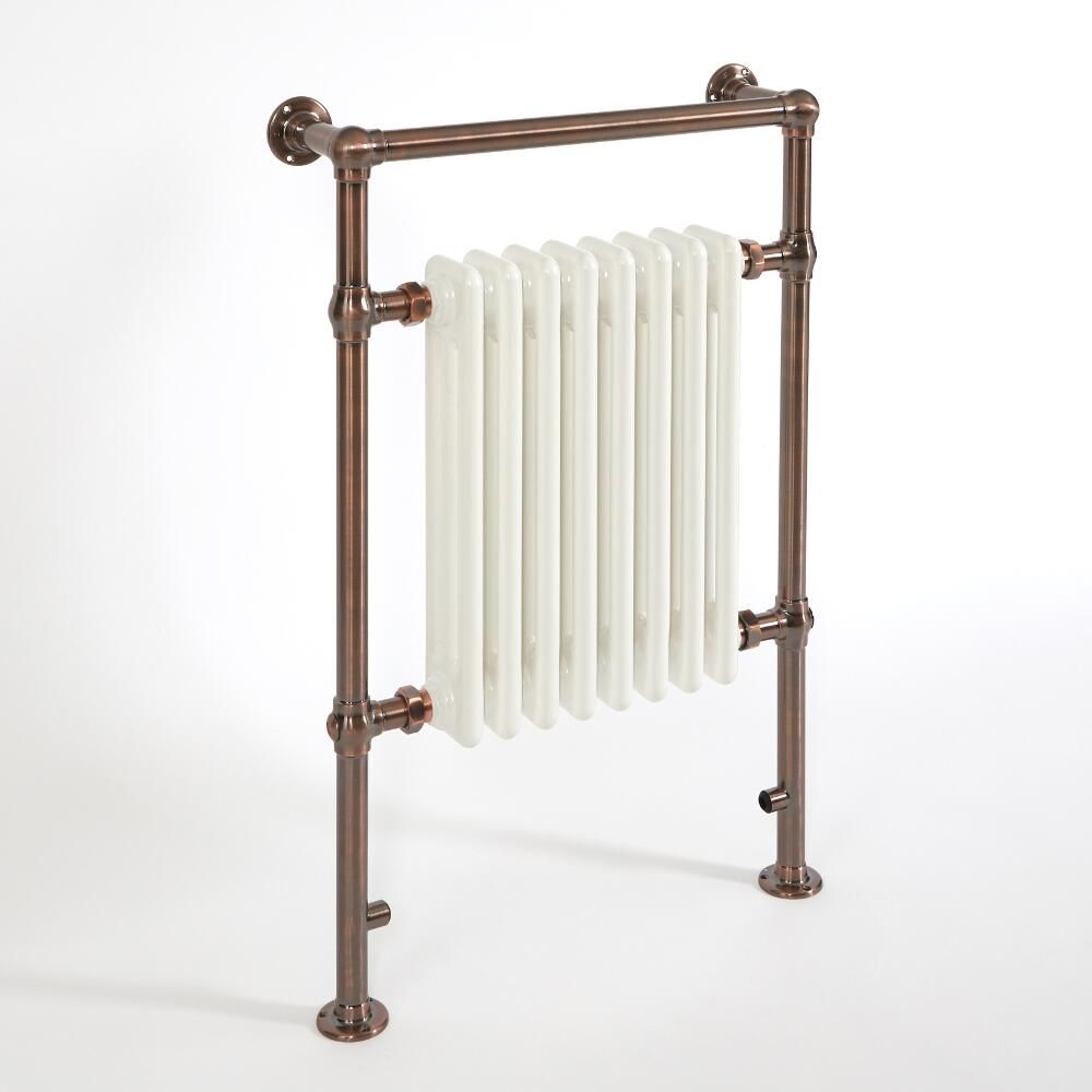 Milano Elizabeth Brushed Bronze Traditional Heated Towel Rail 930mm x 620mm