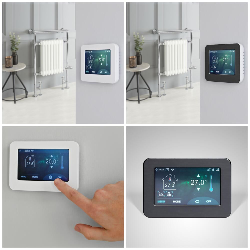 Milano Elizabeth - White Traditional Dual Fuel Heated Towel Rail  