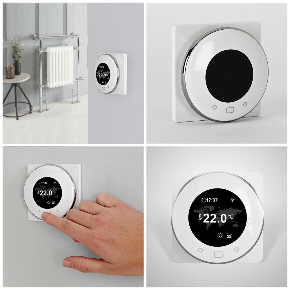 Milano Elizabeth - White Traditional Dual Fuel Heated Towel Rail  