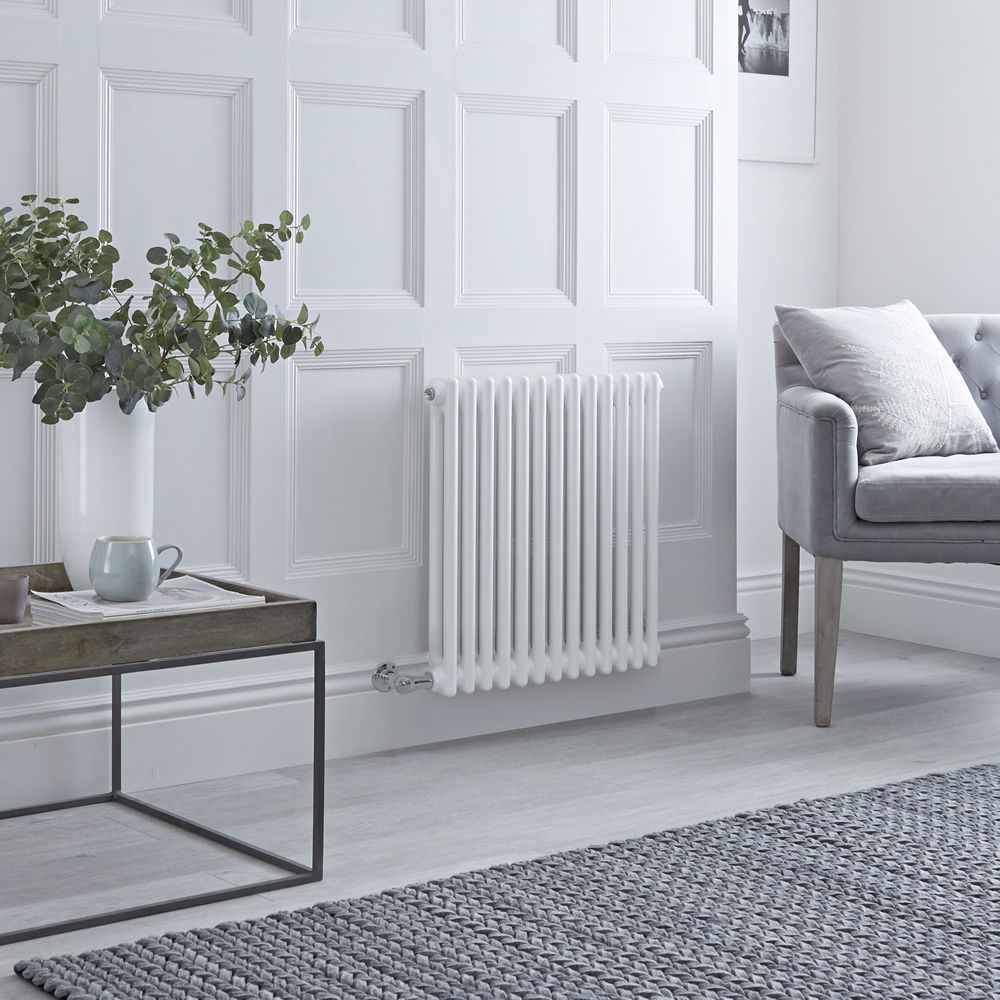 Radiance White Horizontal Triple Column Radiator - 600 X 830mm | Royal Bathrooms - View #11