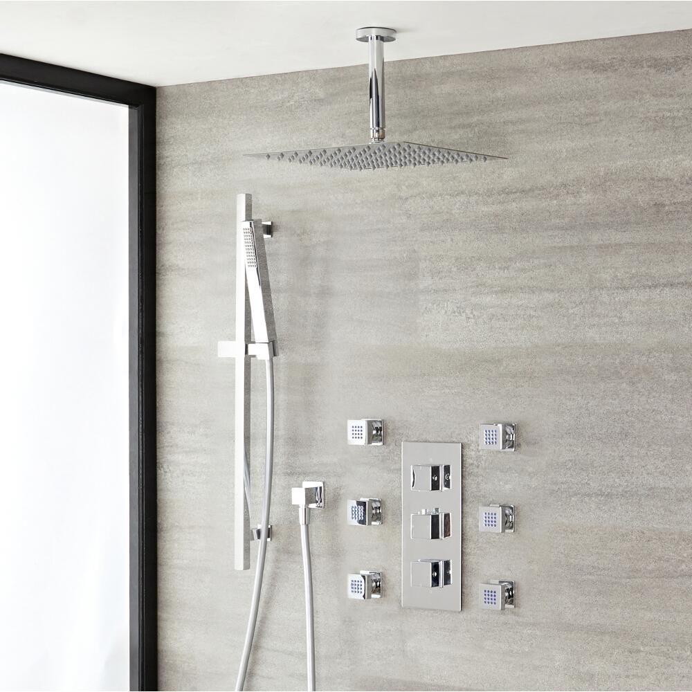 Milano Arvo - Chrome Thermostatic Shower with Diverter, Shower  