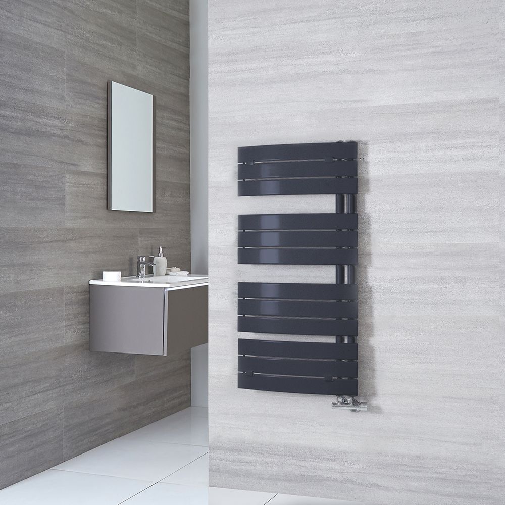 Milano Azore Anthracite Designer Heated Towel Rail 1080mm x 550mm