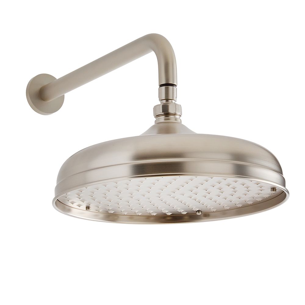 Milano Elizabeth - 300mm Traditional Apron Shower Head and Wall Arm ...