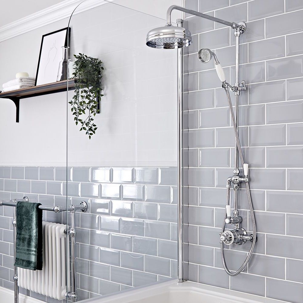 Milano Elizabeth - Traditional Exposed Thermostatic Shower with Grand Rigid Riser Rail - Choice of Finish and Bath Spout