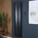 Milano Notus V - Black Aluminium Vertical 1200W Electric Plug-In ...