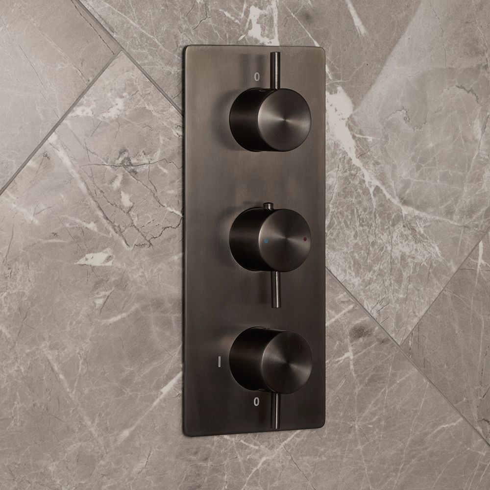 Milano Otto - Modern 3 Outlet Triple Diverter Thermostatic Shower