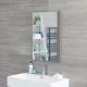 Milano Oxley - Grey Modern Wall Hung Mirror - 700mm x 500mm