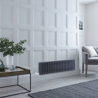 Milano Windsor - Traditional Anthracite 3 Column Electric Radiator - 300mm x 1010mm (Horizontal) - with Choice of Wi-Fi Thermostat