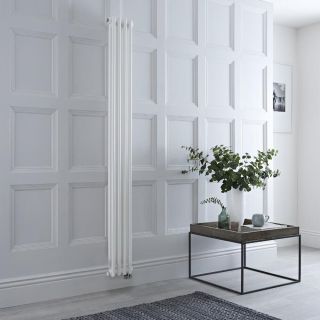 Milano Windsor - Traditional White Vertical Double Column Electric Radiator - 1500mm x 200mm- Choice of Wi-Fi Thermostat