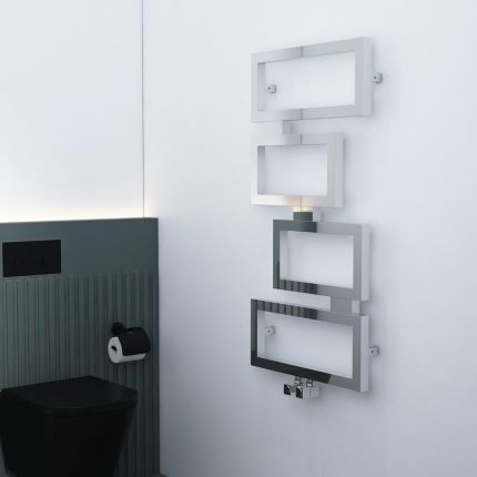 Carisa Clash - Stainless Steel Heated Towel Rail - Choice of Finish