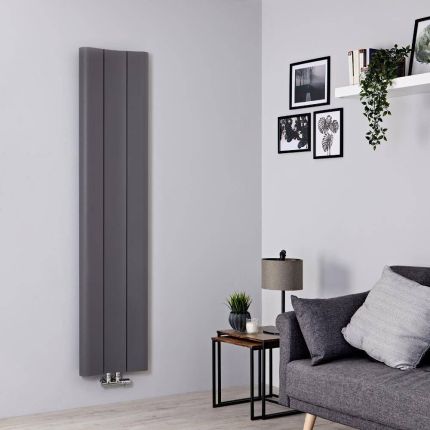 Milano Solis - Aluminium Vertical Designer Radiator - Choice of Size and Finish
