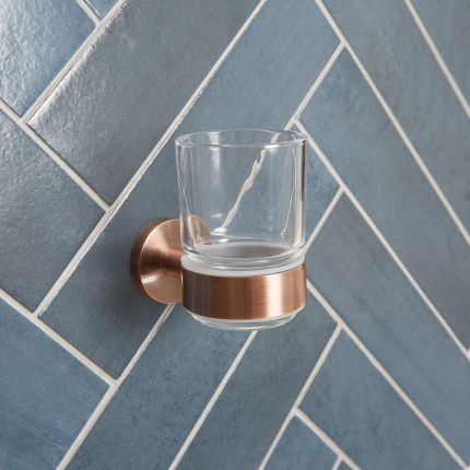 Milano Amara - Modern Tumbler Holder - Aged Bronze