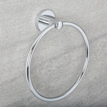 Milano Mirage - Modern Towel Ring - Chrome