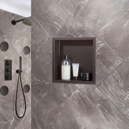 Milano - 340mm Square Shower Niche - Choice of Finish