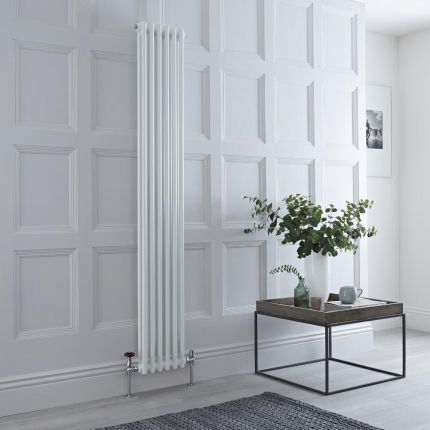 Milano Windsor - White Vertical Traditional Column Radiator - 1800mm x 290mm (Double Column)