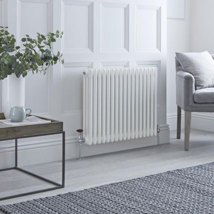 Milano Windsor - White Horizontal Traditional Column Radiator - 600mm x 785mm (Triple Column)