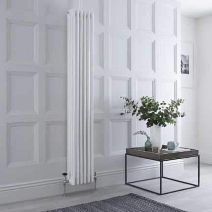 Milano Windsor - White Vertical Traditional Column Radiator - 1800mm x 290mm (Four Column)