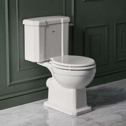 Milano Elizabeth - Traditional Close Coupled Toilet with Cistern and Soft Close Seat