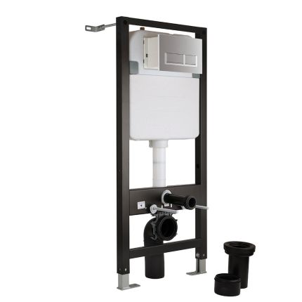 Milano - Tall Wall Hung Toilet Fixing Frame and Concealed Cistern - Choice of Flush Plate