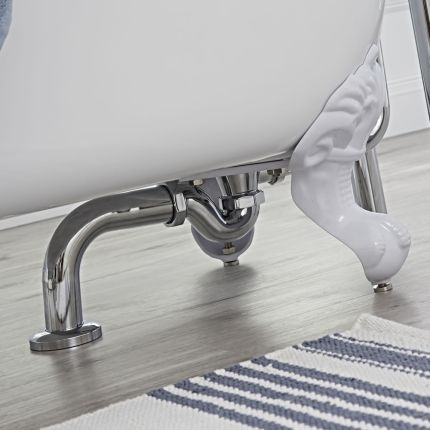Milano Elizabeth - Traditional Luxury Chrome Exposed Bath Waste and Seal Trap