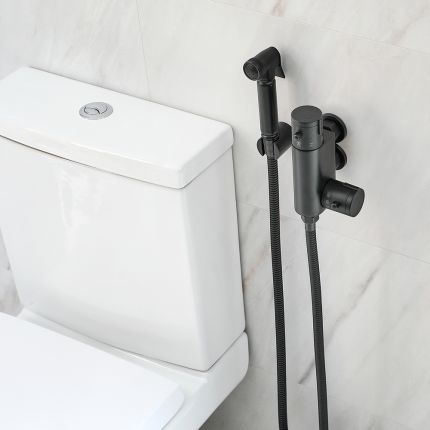 Milano Nero - Modern Thermostatic Douche Kit - Black
