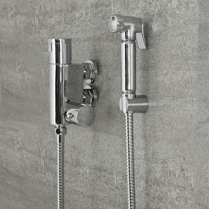 Milano Mirage - Modern Thermostatic Douche Kit - Chrome