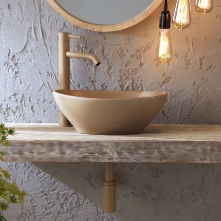 Milano Elements - Oval Countertop Basin - 405mm x 330mm (No Tap-Holes) - Choice of Finish
