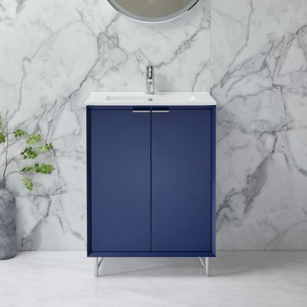 Milano Edge - 610mm Modern Vanity Unit with Basin - Choice of Finish and Handles