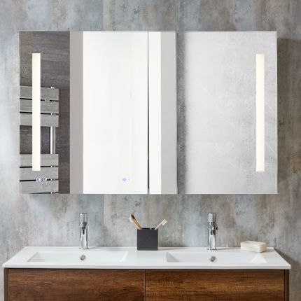 Milano Ossa - Modern LED Mirrored Cabinet - 1200mm x 750mm
