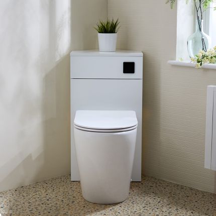 Milano Lurus - Modern Corner WC Unit with Brunswick Back to Wall Toilet - Choice of Finish
