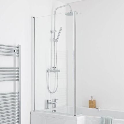 Milano - L Shaped Bath Shower Screen - Choice of Finish