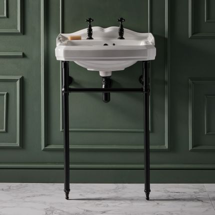 Milano Windsor - 590mm Traditional Basin and Washstand - Choice of Finish