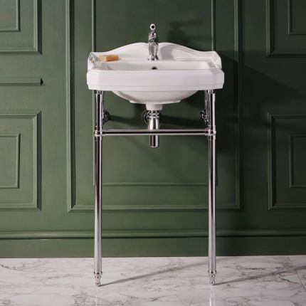 Milano Windsor - 590mm Traditional Basin and Washstand - Choice of Finish