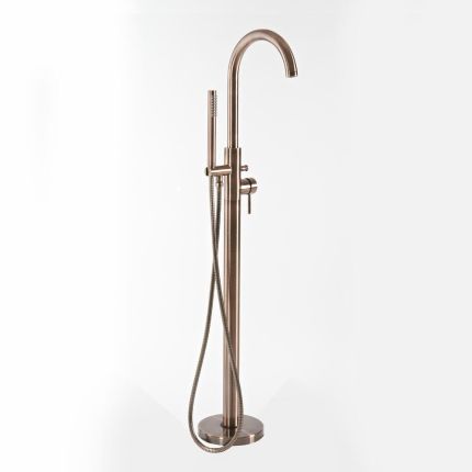 Milano Amara - Modern Freestanding Bath Shower Mixer Tap with Hand Shower - Aged Bronze