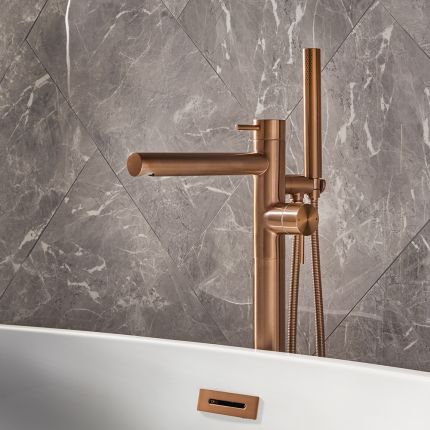 Milano Otto - Modern Freestanding Bath Shower Mixer Tap - Choice of Finish