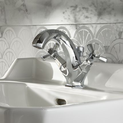 Milano Earlham - Art Deco Mono Basin Mixer Tap - Choice of Finish