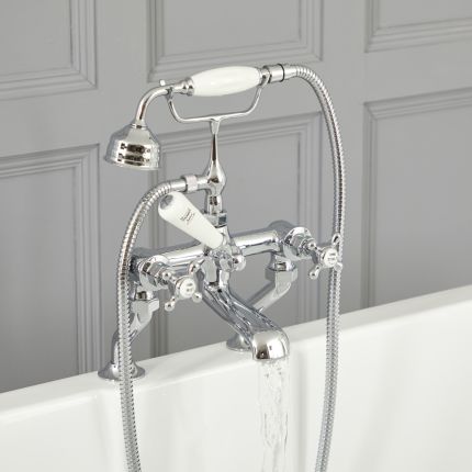 Milano Elizabeth - Traditional Crosshead Bath Shower Mixer Tap - Choice of Finish