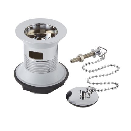 Milano Elizabeth - Traditional Slotted Basin Waste with Chain - Chrome