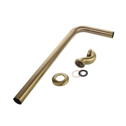 Milano Elizabeth - Traditional Shallow Seal Bath Trap and Outlet Pipe - Brushed Brass