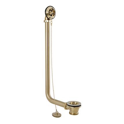 Milano Elizabeth - Traditional Exposed Bath Waste with Chain - Brushed Brass